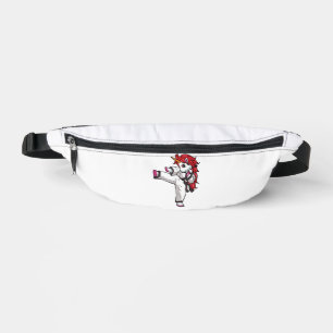 Unicorn Karate Girl Taekwondo Jiu Jitsu MMA BJJ T- Bum Bags