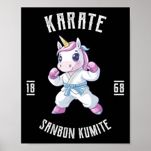 Unicorn Karate - Japanese Martial Artist Poster