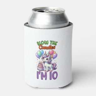 Unicorn Kids 10th Birthday Party Boy 10 Year Old B Can Cooler
