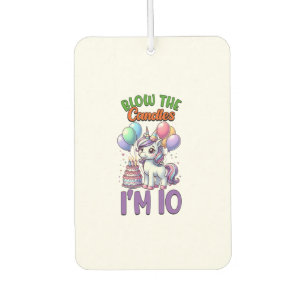 Unicorn Kids 10th Birthday Party Boy 10 Year Old B Car Air Freshener