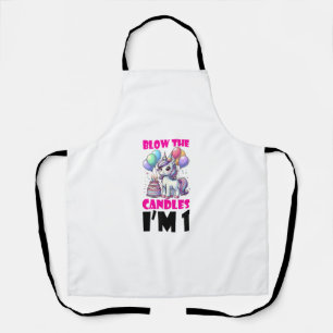 Unicorn Kids 1st Birthday Party Boy 1 Year Old Bda Apron