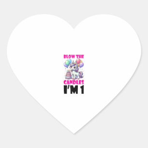 Unicorn Kids 2nd Birthday Party Boy 2 Year Old Bda Heart Sticker