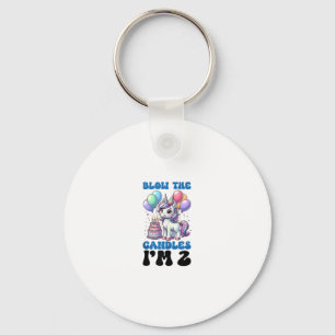 Unicorn Kids 2nd Birthday Party Boy 2 Year Old Bda Key Ring