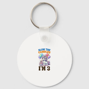 Unicorn Kids 3rd Birthday Party Boy 3 Year Old Bda Key Ring