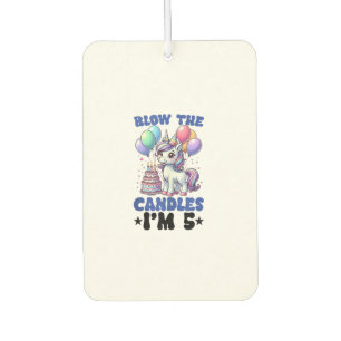 Unicorn Kids 5th Birthday Party Boy 5 Year Old Bda Car Air Freshener