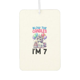 Unicorn Kids 7th Birthday Party Boy 7 Year Old Bda Car Air Freshener