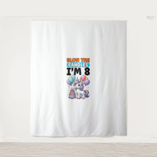 Unicorn Kids 8th Birthday Party Boy 8 Year Old Bda Tapestry