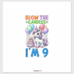 Unicorn Kids 9th Birthday Party Boy 9 Year Old Bda