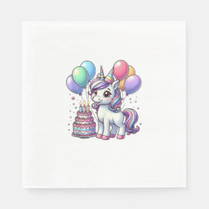 Unicorn Kids Birthday Party Boy Bday Girl Candles Napkin