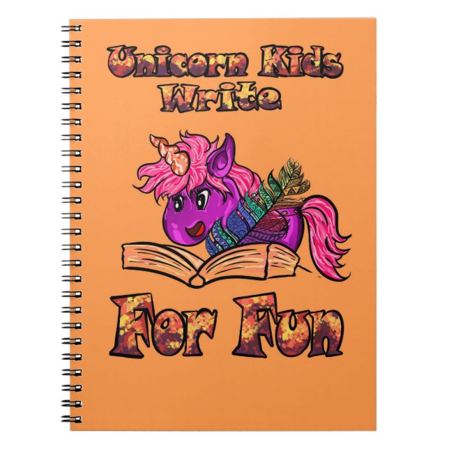 Unicorn Kids Write For Fun Notebook (Front)