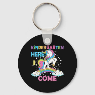 Unicorn Kindergarten Here I Come School Kindergart Key Ring