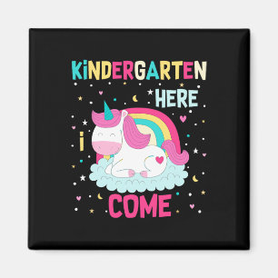 Unicorn Kindergarten Here I Come School Kindergart Magnet