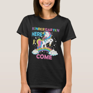 Unicorn Kindergarten Here I Come School Kindergart T-Shirt