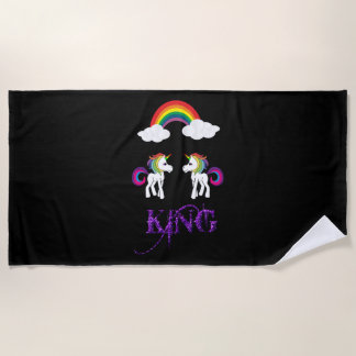 Unicorn King Beach Towel