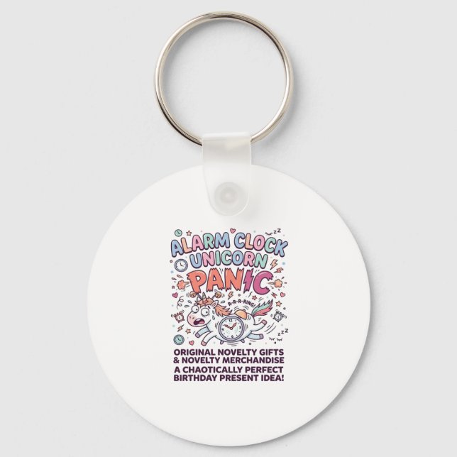 Unicorn Kingdom Guard Adorable Vector Design_1 Key Ring (Front)