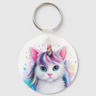 Unicorn Kitten Key Ring