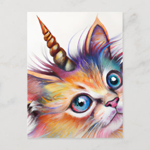 Unicorn Kitten Postcard