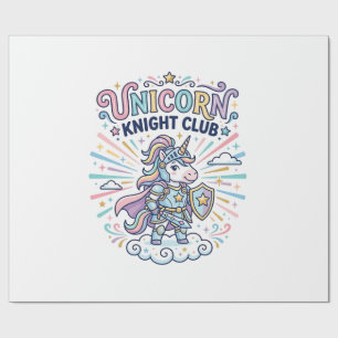 Unicorn Knight Club Print Ready Apparel Graphic_1 Wrapping Paper