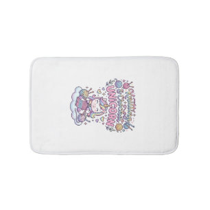 Unicorn Knitting Crochet Unicorn Adorable Typograp Bath Mat