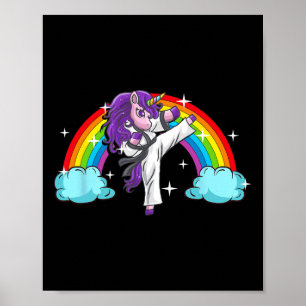 Unicorn Kung Fu Karate Marital Arts Jiu Jutsu Magi Poster