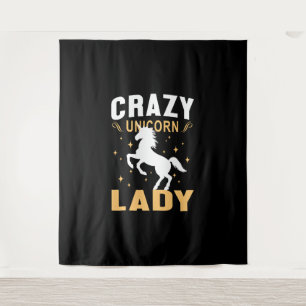 Unicorn Lady  Tapestry