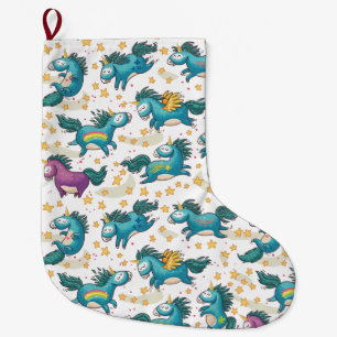 Unicorn Large Christmas Stocking