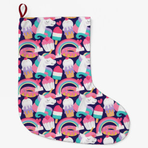 Unicorn Large Christmas Stocking
