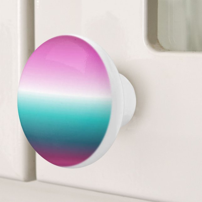 unicorn lavender teal ombre turquoise mermaid ceramic knob (unicorn lavender teal ombre turquoise mermaid ceramic knob)