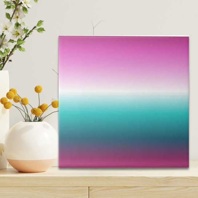 unicorn lavender teal ombre turquoise mermaid ceramic tile (unicorn lavender teal ombre turquoise mermaid ceramic tile)