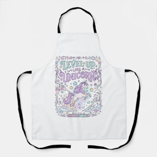 Unicorn Level Up Like a Unicorn Adorable Marketpla Apron