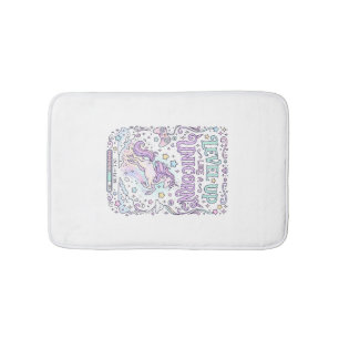 Unicorn Level Up Like a Unicorn Adorable Marketpla Bath Mat