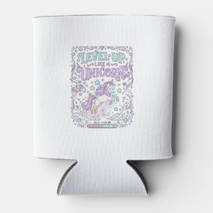 Unicorn Level Up Like a Unicorn Adorable Marketpla Can Cooler