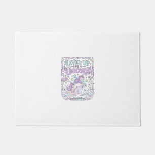 Unicorn Level Up Like a Unicorn Adorable Marketpla Doormat