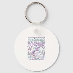 Unicorn Level Up Like a Unicorn Adorable Marketpla Key Ring