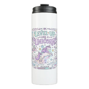 Unicorn Level Up Like a Unicorn Adorable Marketpla Thermal Tumbler