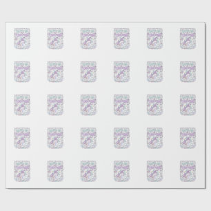 Unicorn Level Up Like a Unicorn Adorable Marketpla Wrapping Paper