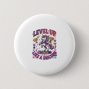 Unicorn Level Up Like a Unicorn Commercial Cute Gi 6 Cm Round Badge