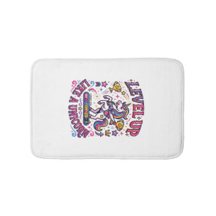 Unicorn Level Up Like a Unicorn Commercial Cute Gi Bath Mat