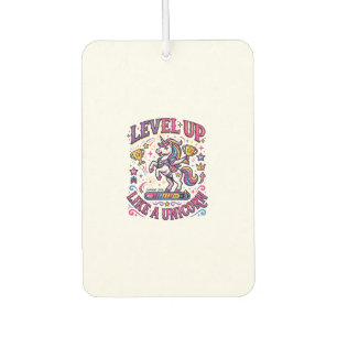 Unicorn Level Up Like a Unicorn Commercial Cute Gi Car Air Freshener