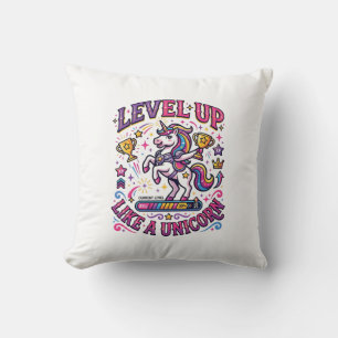 Unicorn Level Up Like a Unicorn Commercial Cute Gi Cushion
