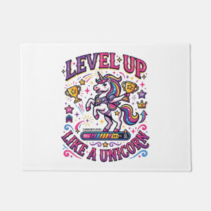 Unicorn Level Up Like a Unicorn Commercial Cute Gi Doormat