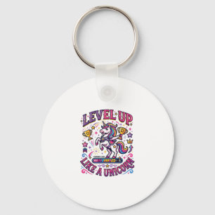 Unicorn Level Up Like a Unicorn Commercial Cute Gi Key Ring