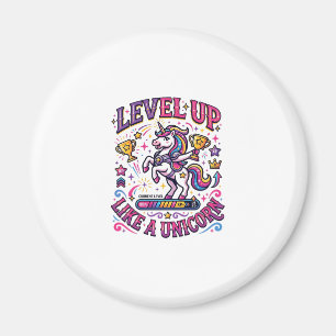 Unicorn Level Up Like a Unicorn Commercial Cute Gi Magnet