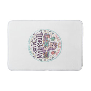 Unicorn Librarian of Magic Original Product Graphi Bath Mat