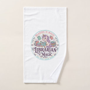 Unicorn Librarian of Magic Original Product Graphi Hand Towel