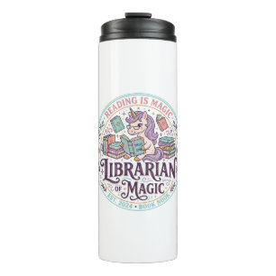 Unicorn Librarian of Magic Original Product Graphi Thermal Tumbler