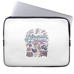 Unicorn Librarian of Magic Print Ready Apparel Gra Laptop Sleeve