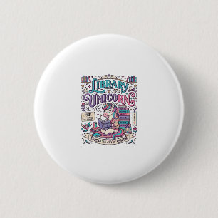 Unicorn Library Unicorn Colourful POD Artwork_1 6 Cm Round Badge