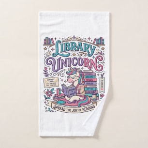 Unicorn Library Unicorn Colourful POD Artwork_1 Hand Towel