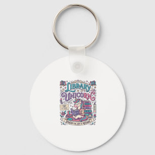 Unicorn Library Unicorn Colourful POD Artwork_1 Key Ring